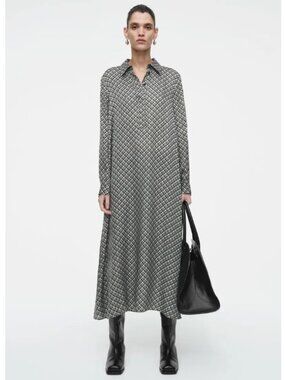 COS Geometric Print Maxi Shirt Dress US 4 (S) NWT $170 Retail